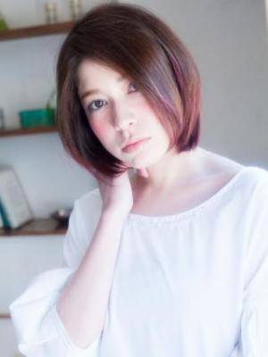 ♪ピンクが可愛いショートボブ♪