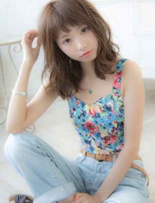 大人可愛いゆるふわミディ