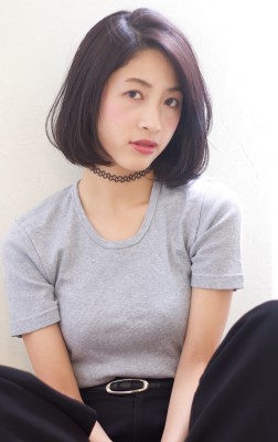 柔らかく、まとまりが絶妙！シンプルに可愛いボブ☆Tー221