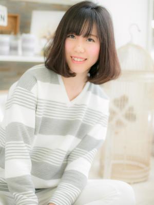 ナチュラルふんわりボブ