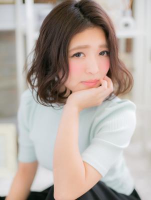 大人かわいいゆるふわボブ