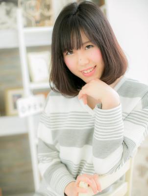 ナチュラルふんわりボブ