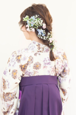卒業式　袴レンタル着付＋ヘアセット