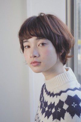 ベリーピンクのsweetショートボブ