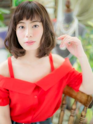 ゆるふわ♪可愛いミディアムロブ