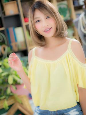 シンプルボブ×グラデカラー