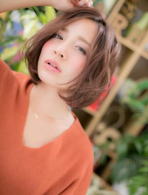 抜け感あるノーバングボブ