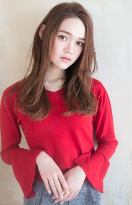 外国人風ゆるふわロングスタイル T-219