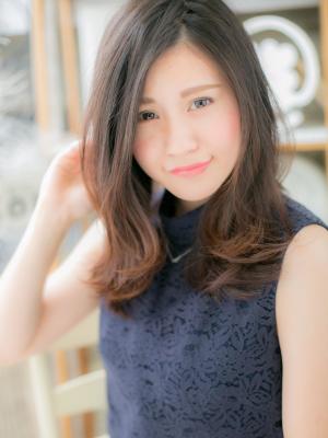 ナチュラルワンカールストレート