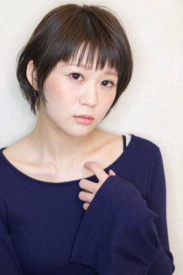 グレージュカラーフィット感あるショートヘアー AKI-103
