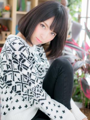 黒髪ボブの大人クラシカル