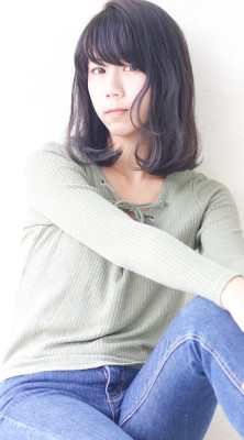 透明感あるグレージュカラースタイル　AKI-124
