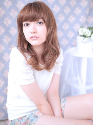 大人リラックス ふんわりセピアアッシュロング