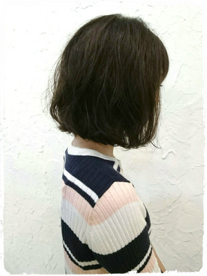 【*+お客様STYLE+*無造作+可愛いパーマボブ*】