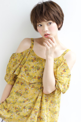 大人かわいいマッシュゆるふわショートボブ　AKI-160