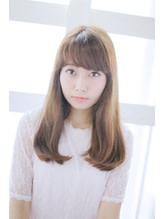 ツヤ重めワンカールストレート