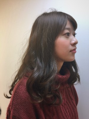 縦ふわパーマ