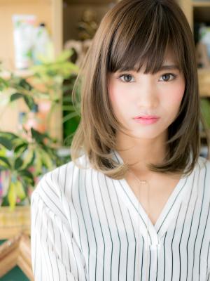 ヌーディストレートで透明感☆