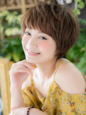 女度高め◎前下がりバルーンショート