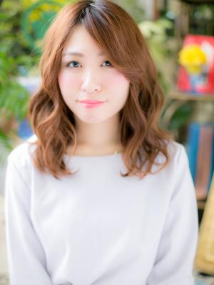 ゆるカールｘ斜めバングミディ