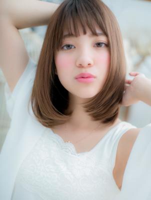 あどけな顔♪大人かわいいシルキーストレート