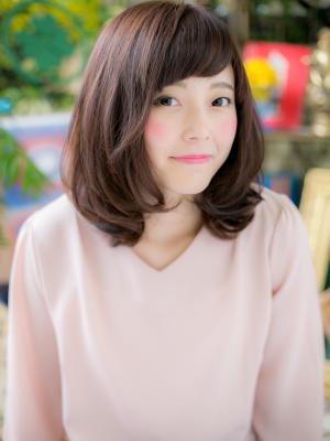 やわらかフォルム☆斜めバングｘワンカール
