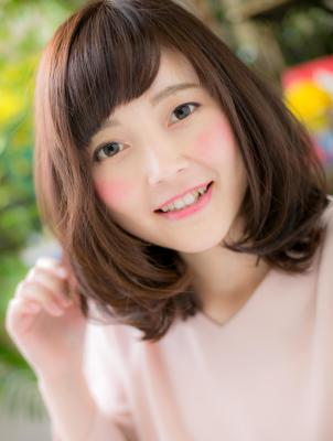 やわらかフォルム☆斜めバングｘワンカール