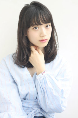 シースルーバング 抜け感ヘア ゆるふわパーマ