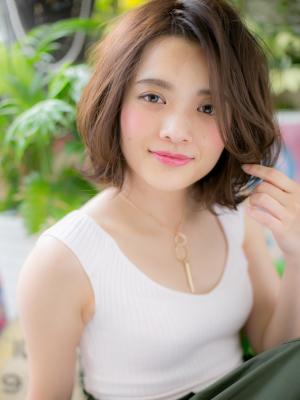 くせ毛風♪ニュアンス前下がりボブ