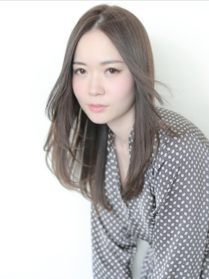 抜け感アッシュミディアム