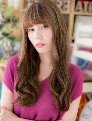 ニュアンス感ある…くせ毛風小顔ロング