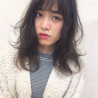 愛されミディとろみゆるパーマ