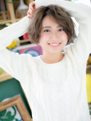 ふわふわ☆好感！前下がりボブ
