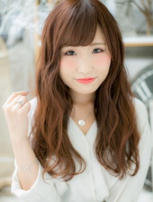大人フェミニン♪くせ毛風ゆるふわ小顔ロング