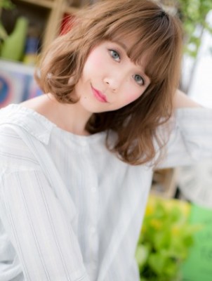 くせ毛風♪愛され・小顔・ふわミディ