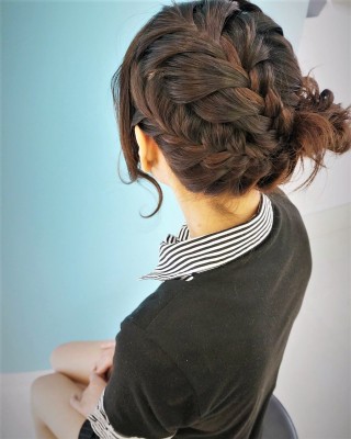 fishtail braided up do