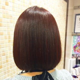 ★切りっぱなしボブ×ピンキーレッド★