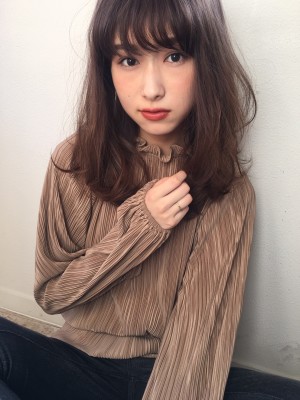 モテフェミニン小顔パーマミディ