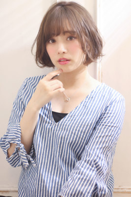 大人可愛いひし形ボブ