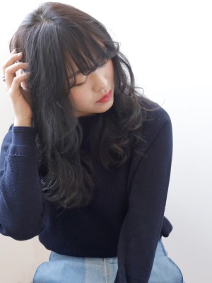抜け感ロングウェーブ