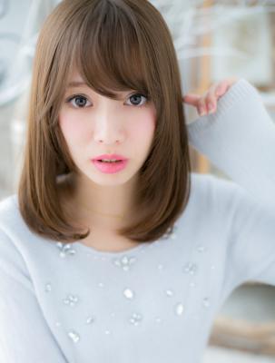 女子力全開！斜めバング小顔ワンカール