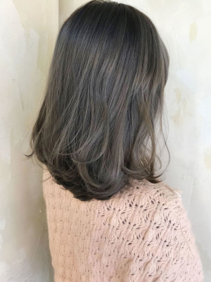 お客様ヘア 春色ラベンダーグレージュ