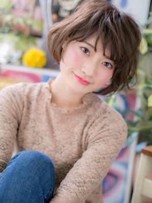 くせ毛風♪小顔フェミニンボブ
