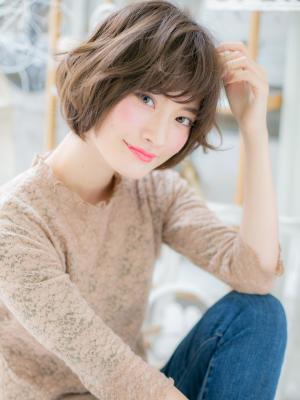 くせ毛風♪小顔フェミニンボブ