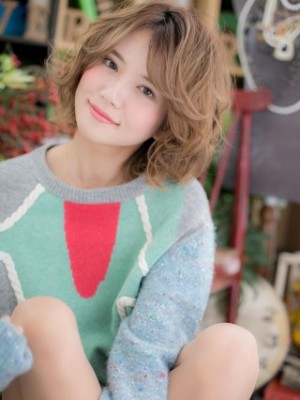 甘ボサ♪くせ毛風ふわくしゅミディ