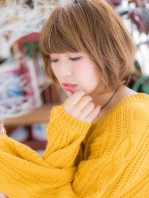 ひし形シルエットの小顔ボブ
