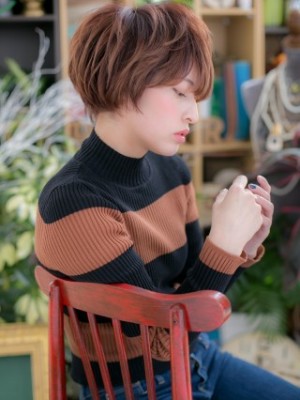 くせ毛風★アシンメトリーショート