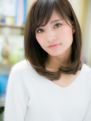 斜めバング☆小顔ナチュラルワンカール