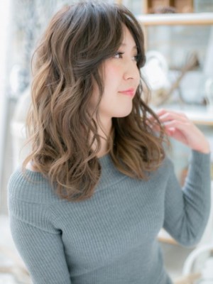 ルーズｘアシンメトリー大人MIXウェーブ
