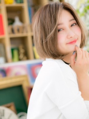 グラデーションカラーで外国人風♪大人ボブ